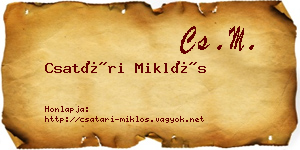 Csatári Miklós névjegykártya
